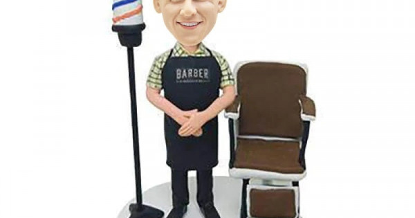 Barber Bobblehead With Chair - Custom Hairstylist Gift Figurine