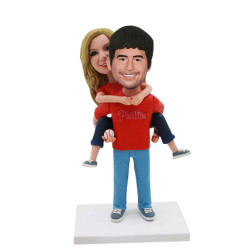 boyfriend carrying girlfriend couple custom figure bobblehead