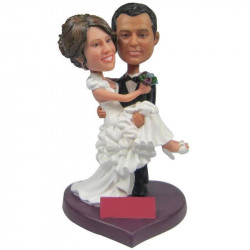 carry bride in your arms wedding anniversary custom figure bobblehead