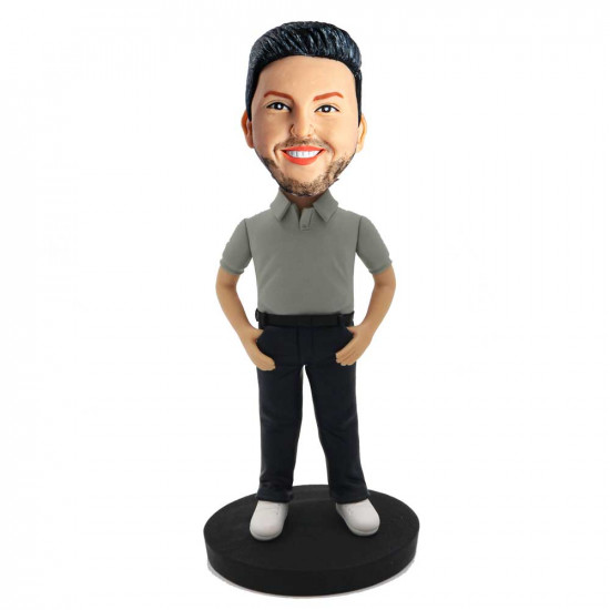 casual man with hands in pockets custom figure bobblehead casual man with hands in pockets custom figure bobblehead