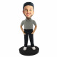 casual man with hands in pockets custom figure bobblehead