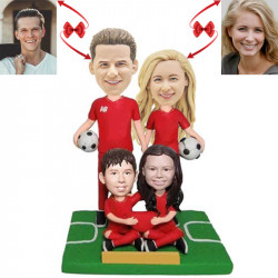 family of four sports custom bobbleheads