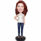 fashion lady with one hand on hips custom figure bobblehead fashion lady with one hand on hips custom figure bobblehead