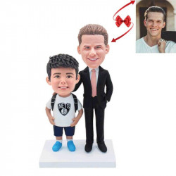father and son custom bobbleheads