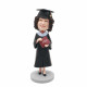 female graduates in black gown with diploma custom graduation bobblehead female graduates in black gown with diploma custom graduation bobblehead