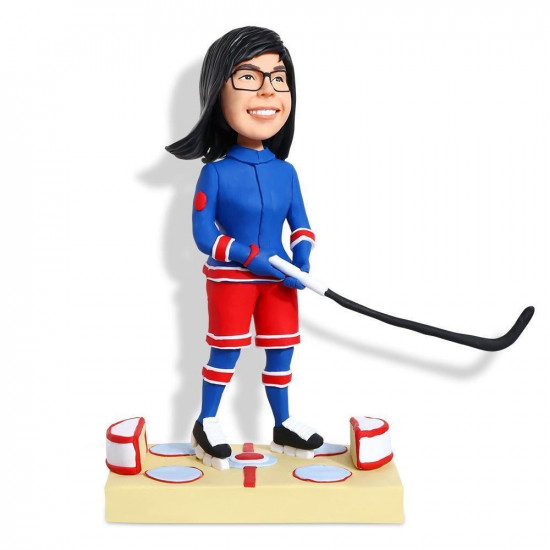 female ice hockey goalie custom figure bobblehead female ice hockey goalie custom figure bobblehead