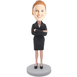 female office manager boss gift custom figure bobblehead