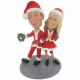 happy couple in christmas costumes custom figure bobbleheads happy couple in christmas costumes custom figure bobbleheads