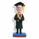 personalized happy male graduates in dark green gown custom graduation bobblehead gift personalized happy male graduates in dark green gown custom graduation bobblehead gift