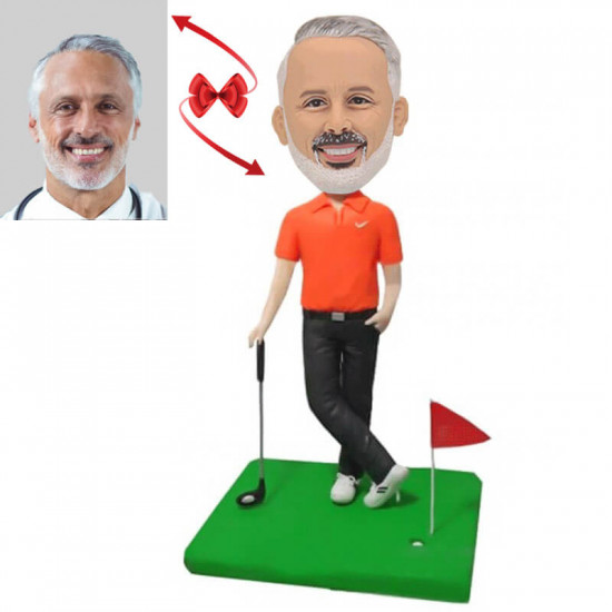 make your own playing golf custom bobbleheads