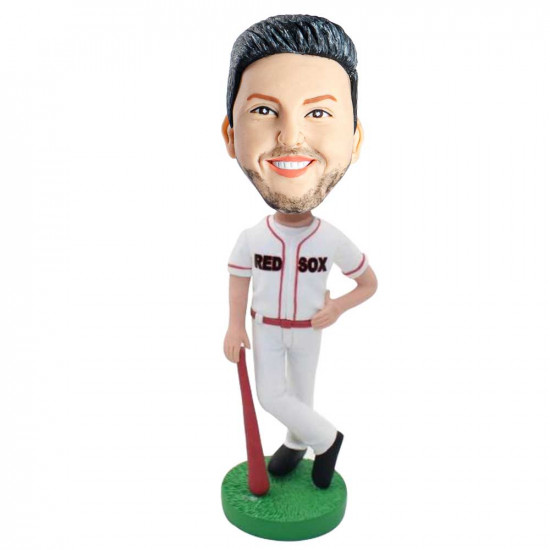 male red sox baseball player in professional sportswear custom figure bobblehead male red sox baseball player in professional sportswear custom figure bobblehead