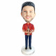 male rugby player in red t-shirt and holding a rugby custom figure bobblehead male rugby player in red t-shirt and holding a rugby custom figure bobblehead