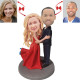 red dress wedding custom bobblehead red dress wedding custom bobblehead