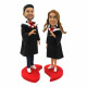 personalized sweet graduates couple in black gown custom graduation bobblehead gift personalized sweet graduates couple in black gown custom graduation bobblehead gift